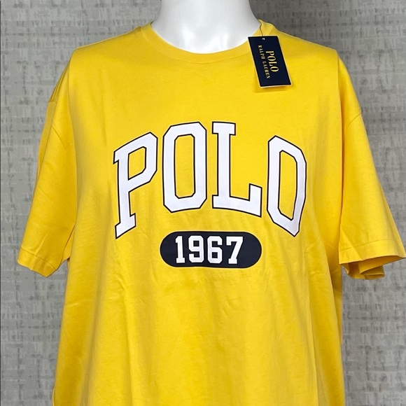 New Large Polo Ralph Lauren Yellow Spellout T-shirt - Picture 1 of 5